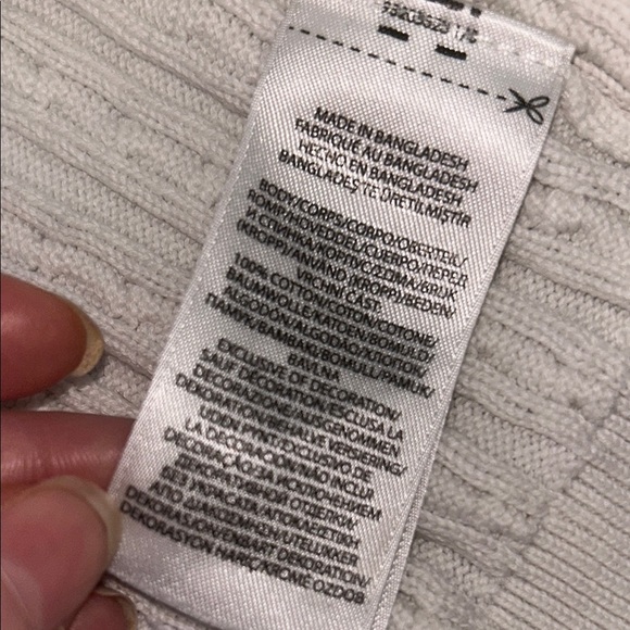 Authentic Polo by Ralph Lauren White Cable Knit Cardigan - Picture 5 of 11